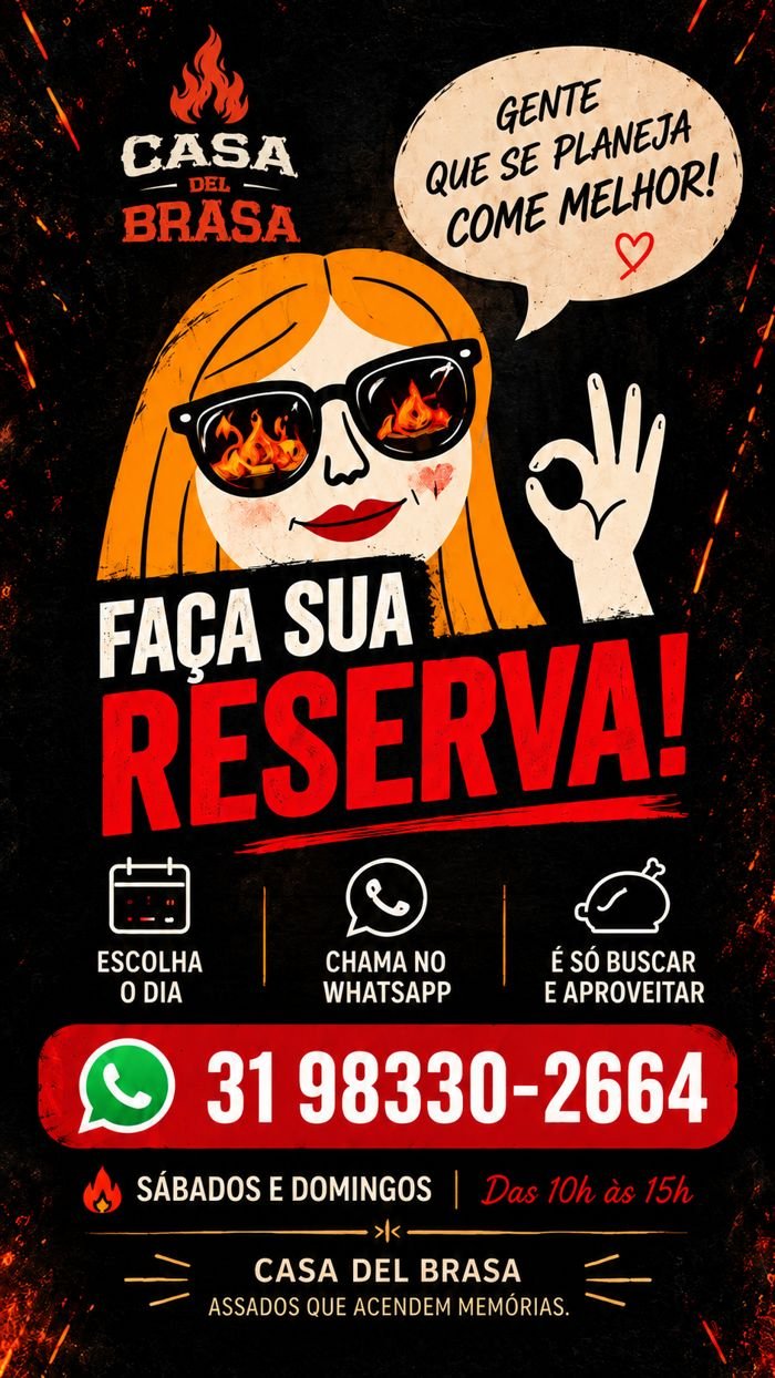 Cartaz: Faça sua reserva! Gente que se planeja come melhor
